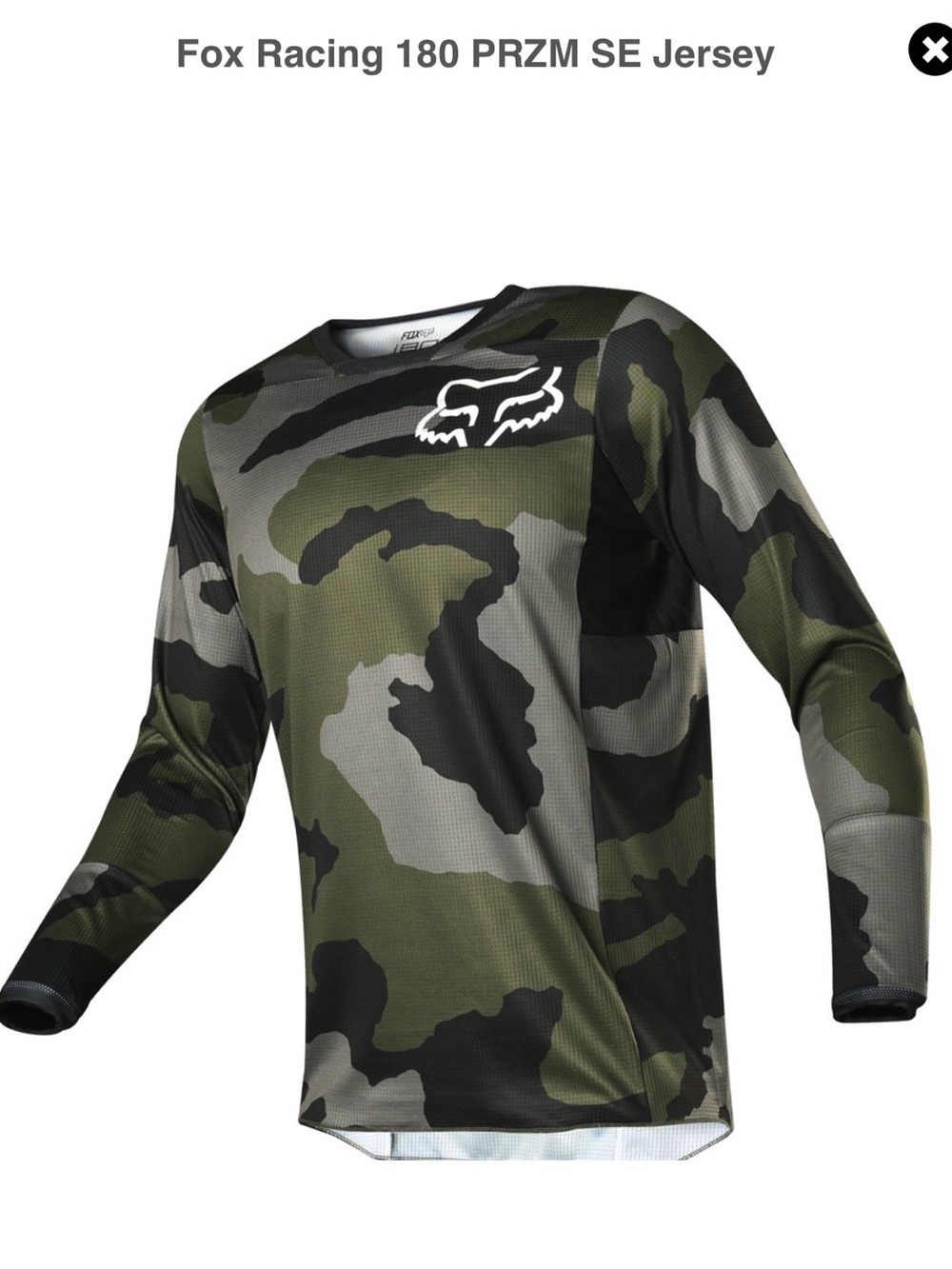 ISO!!! Fox Men’s PRZM SE Camo Long-Sleeve Jersey - Olive, Black, Gray